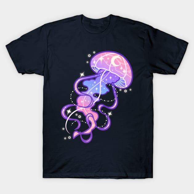 Sunset Jellyfish T-Shirt by veraphina